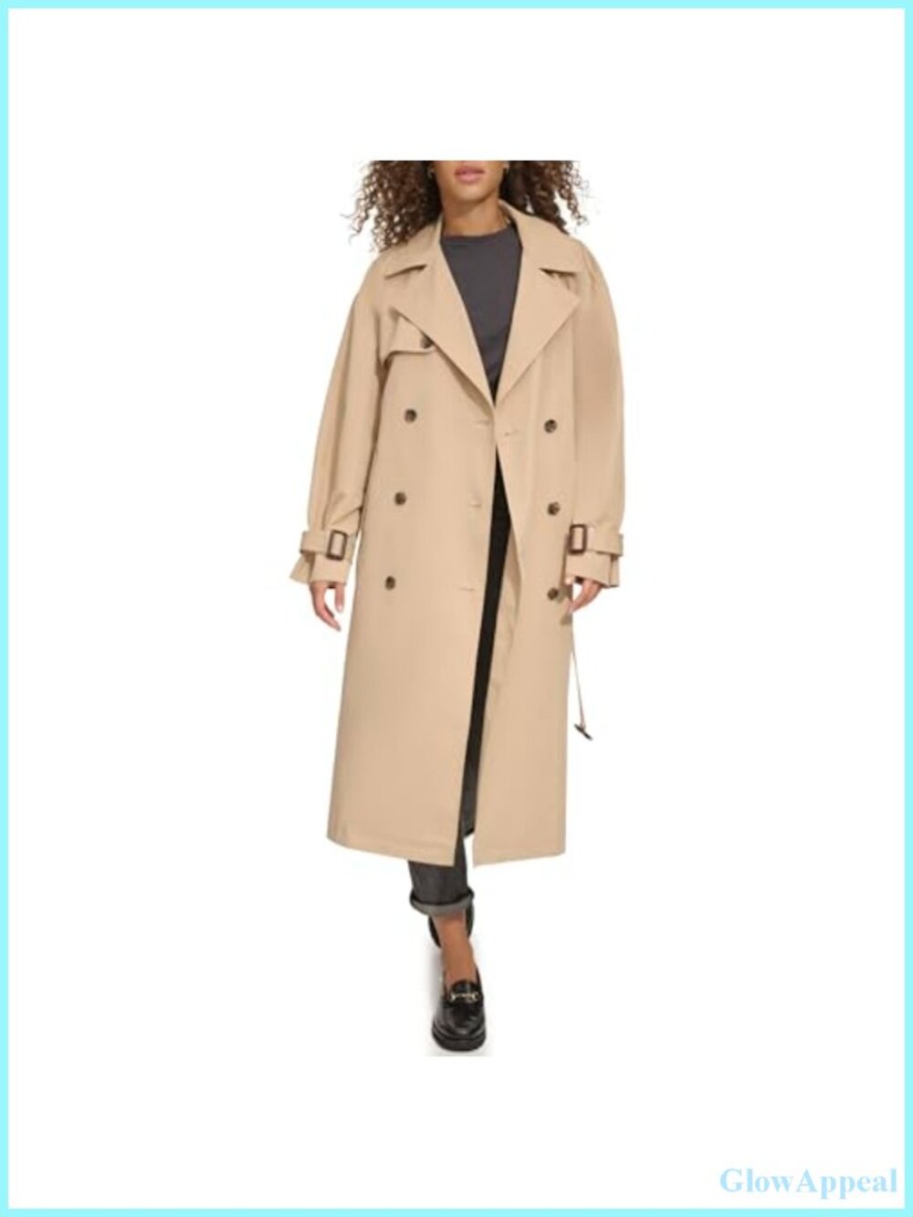 Waterproof Belted Trench Coat with Removable Belt